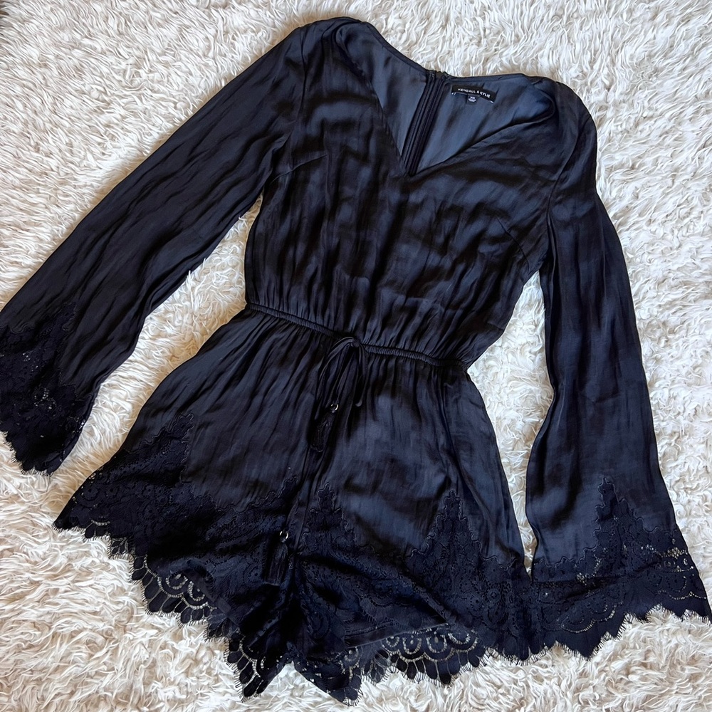 Kendall & Kylie Collection (PacSun) Black Romper with Lace Detail